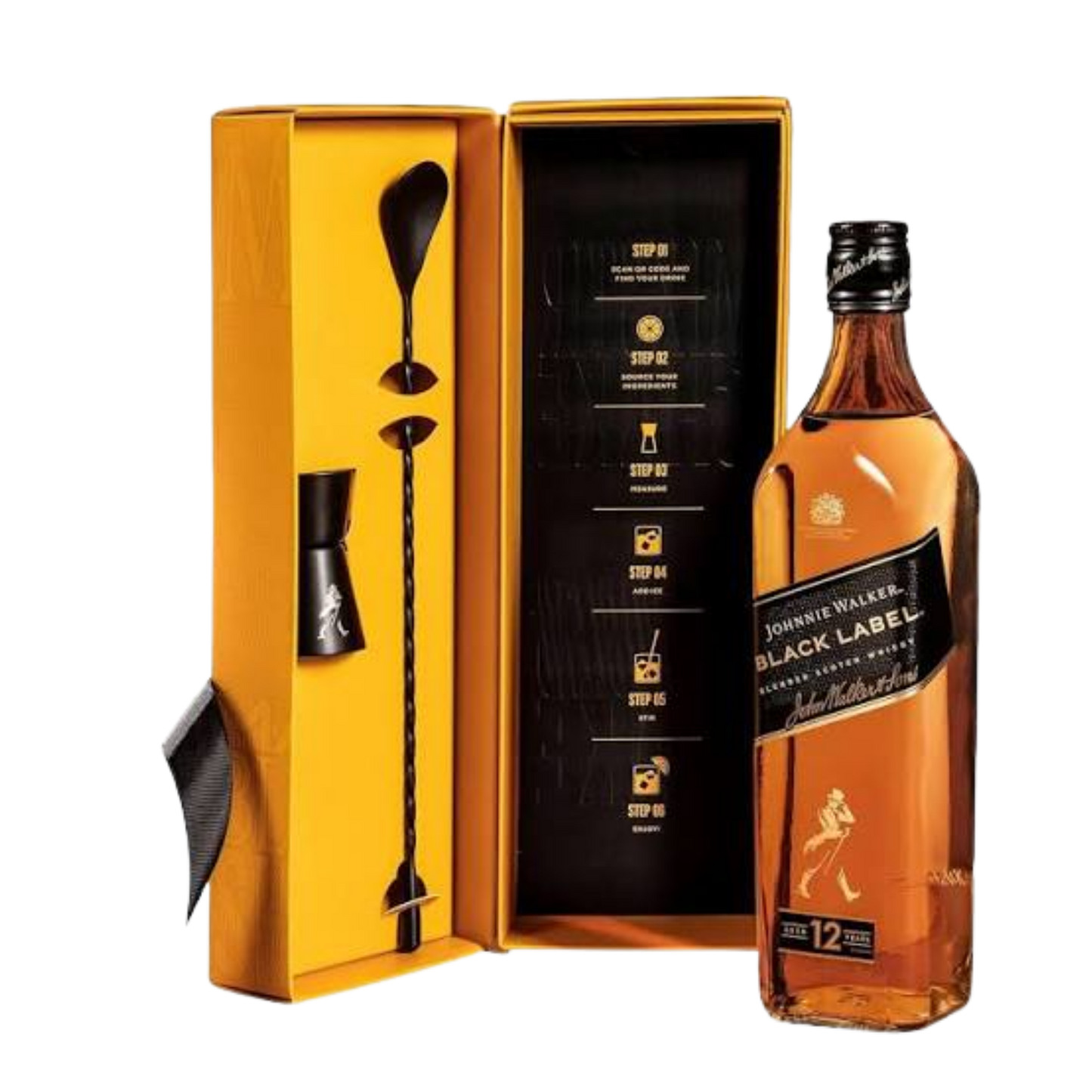 J. WALKER BLACK LABEL 750 ML + KIT COCKTAIL