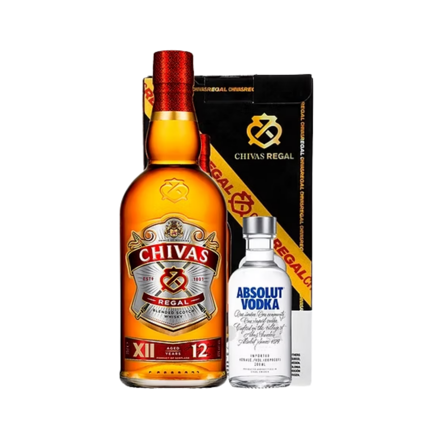 CHIVAS 12 750 ML + ABSOLUT 200 ML