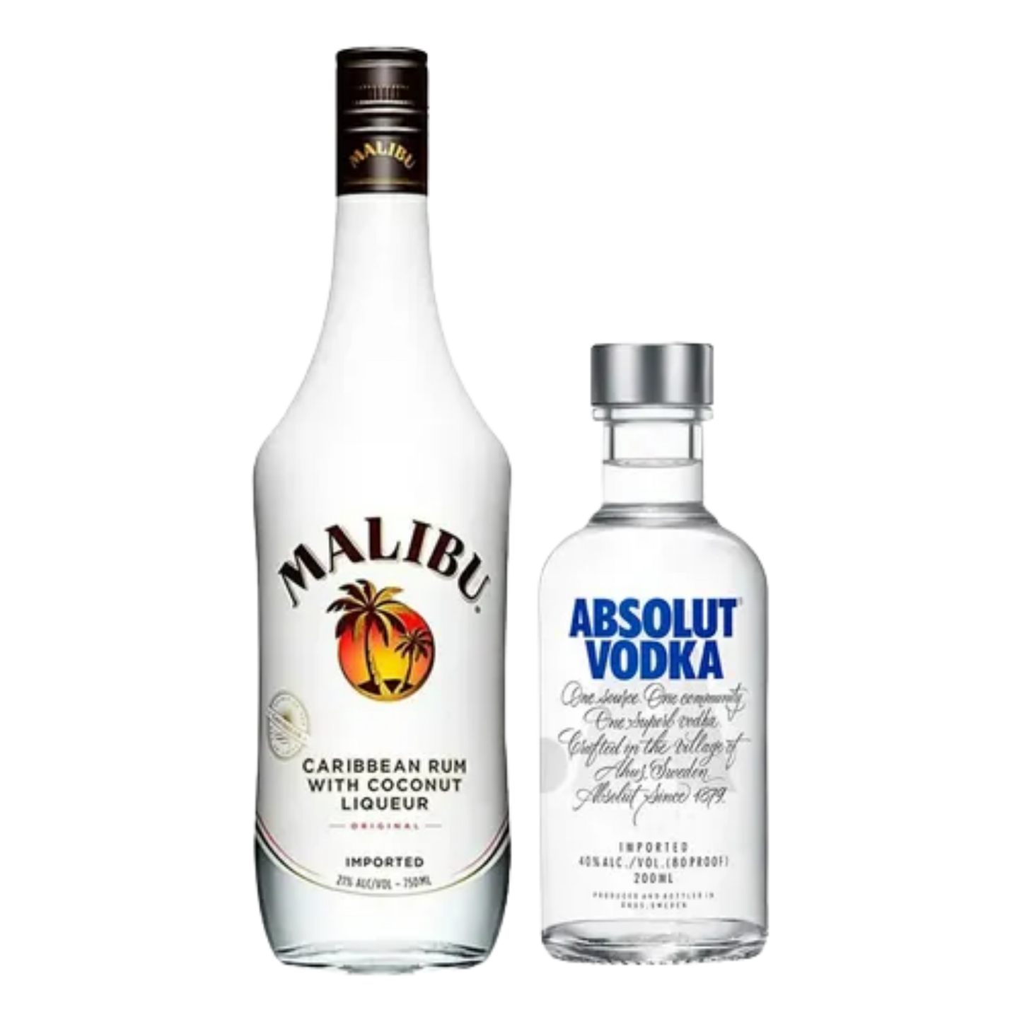 MALIBU 750ML + ABSOLUT 200ML