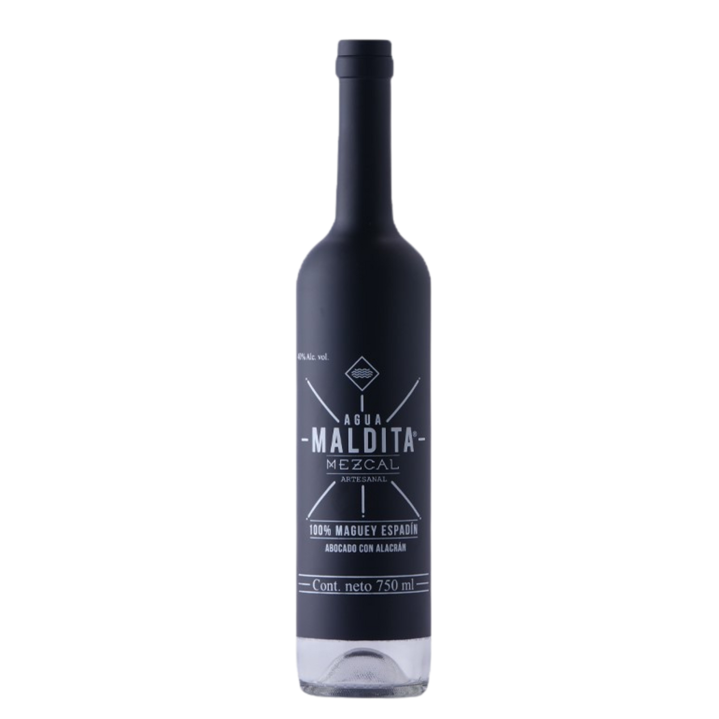 MEZCAL AGUA MALDITA ABOCADO C/ALACRAN NEGRO 750 ML