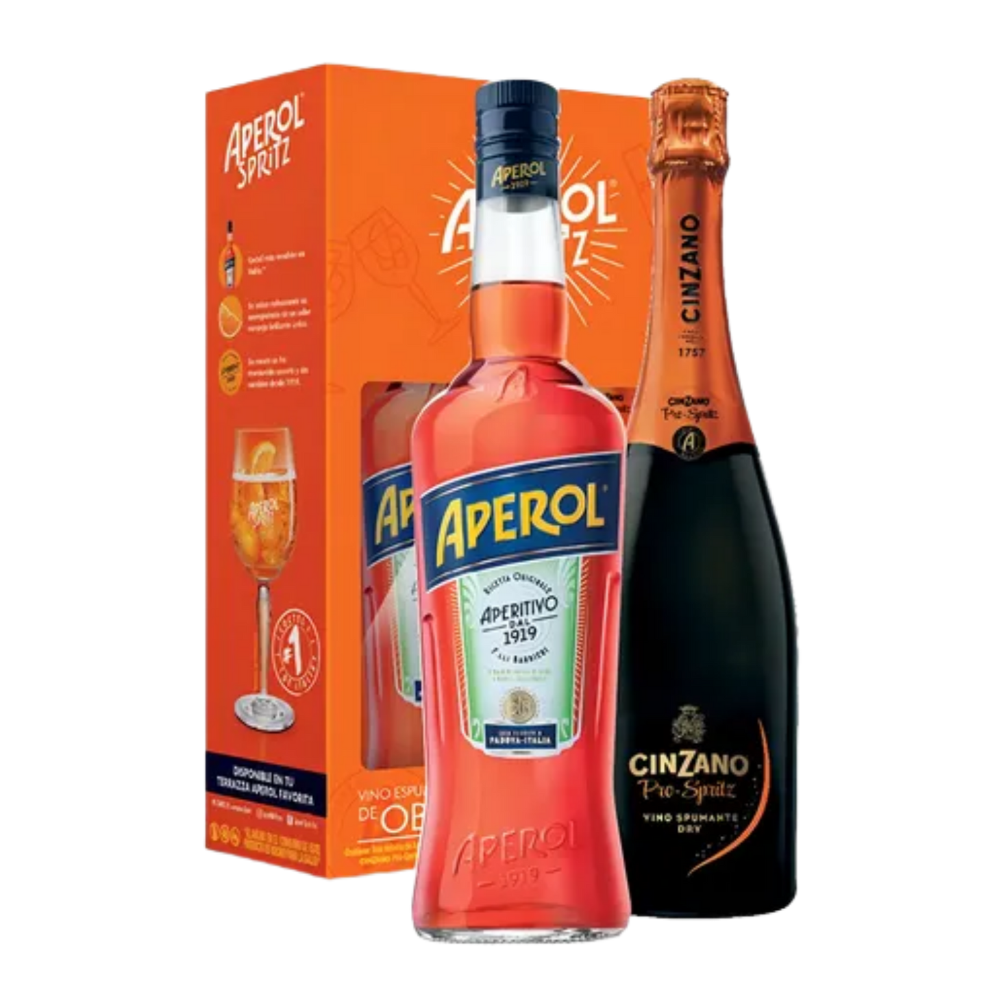 APEROL 750 ML + CINZANO 750 ML
