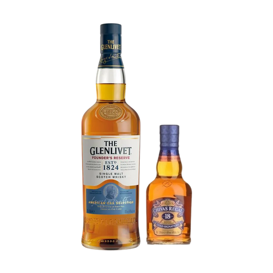 THE GLENLIVET FOUNDERS 700 ML + CHIVAS 18 200 ML