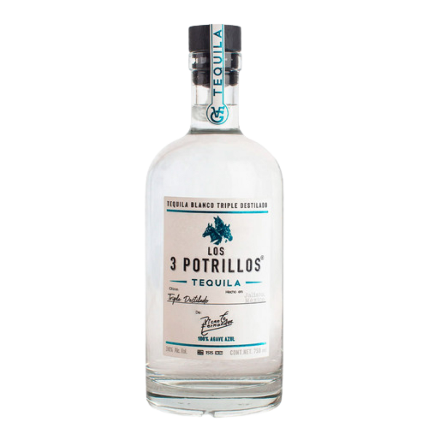 LOS 3 POTRILLOS BLANCO TRIPLE DESTILADO 750 ML