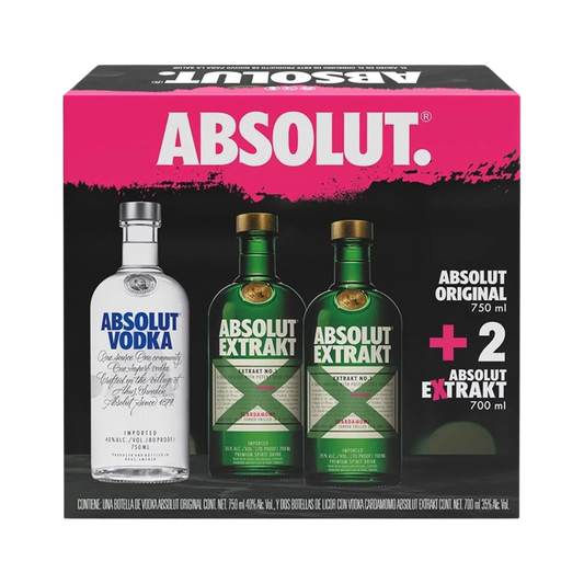 2 ABSOLUT EXTRAKT 700 ML + ABSOLUT BLUE 750 ML