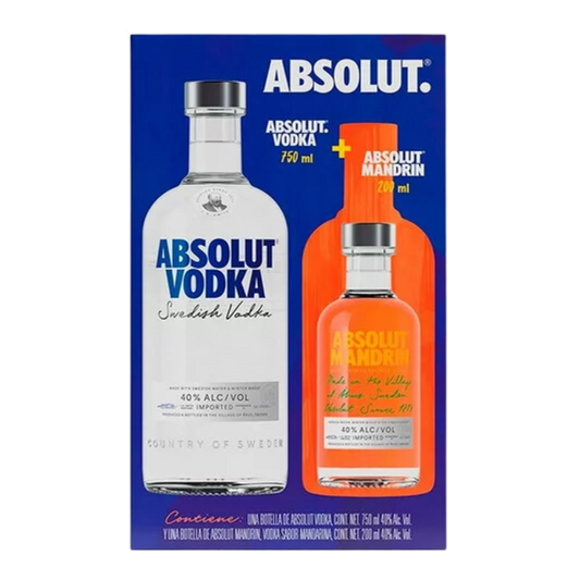 ABSOLUT AZUL 750 ML + ABS MANDARINA 200 ML