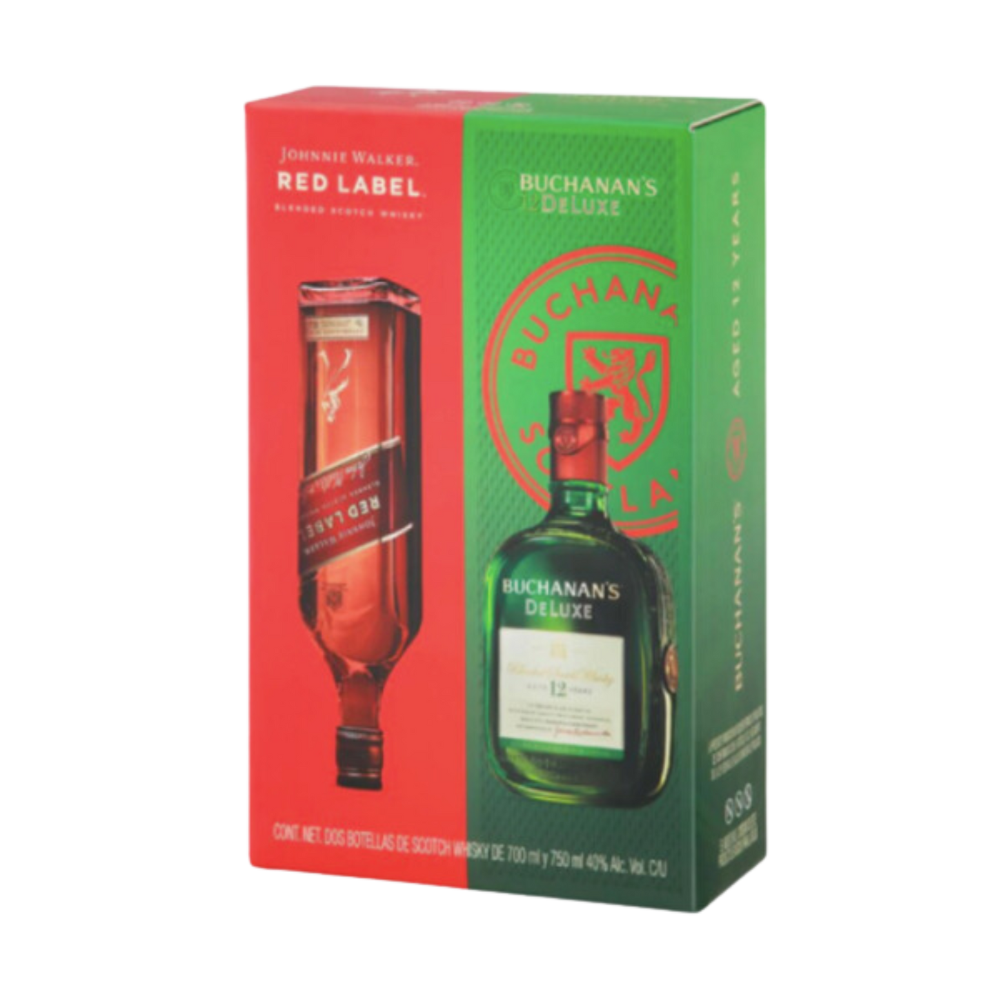 J. WALKER RED LABEL 700 ML + BUCHANANS 12 750 ML