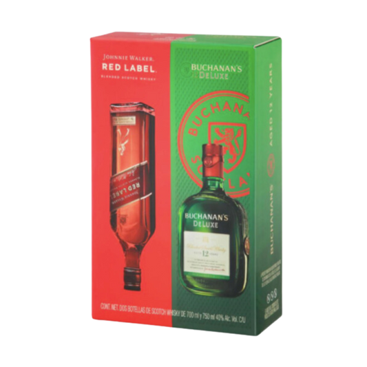 J. WALKER RED LABEL 700 ML + BUCHANANS 12 750 ML